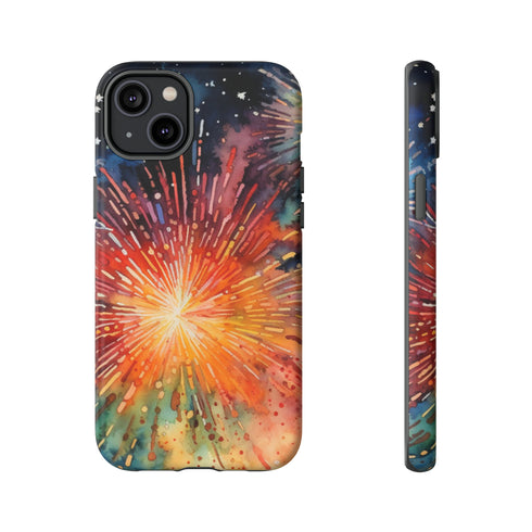 Summer Fireworks in Watercolor - Impact Resistant Phone Case
